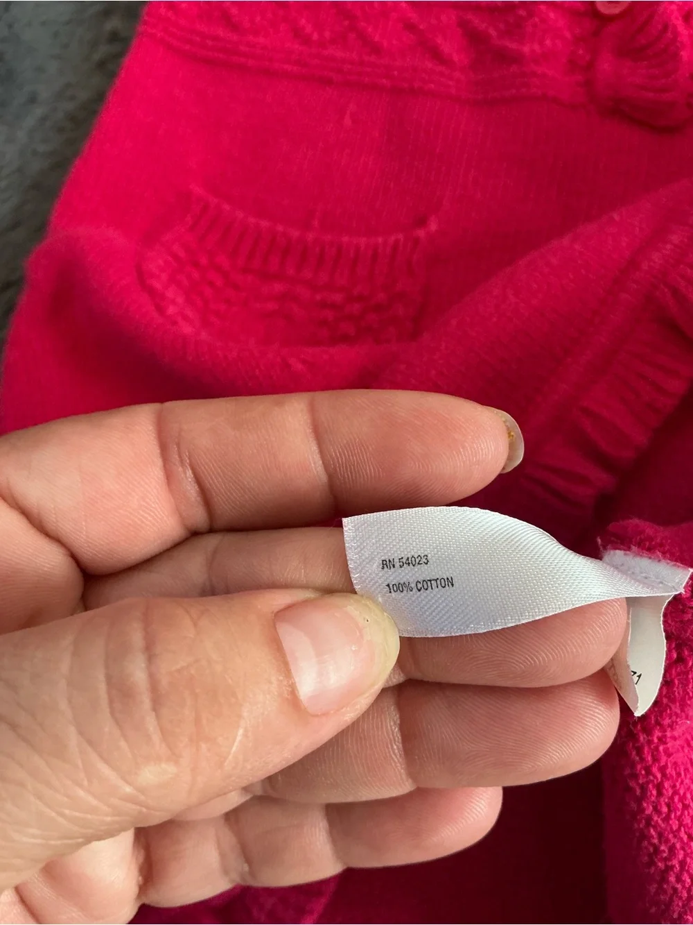 GAP Hot Pink Knit Dress with Ruffled Collar size 18-24 months